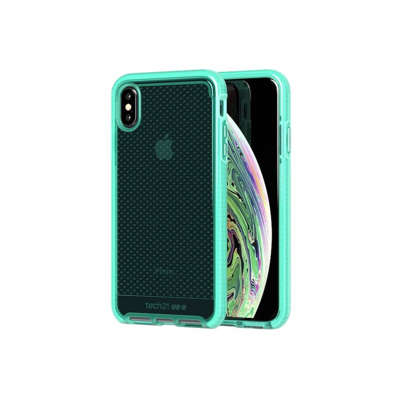 Capa Tech21 Evo Check para iPhone XS Max - Neon Aqua