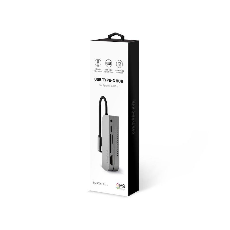 HUB para iPad Pro GMS essentials USB Type-C Silver