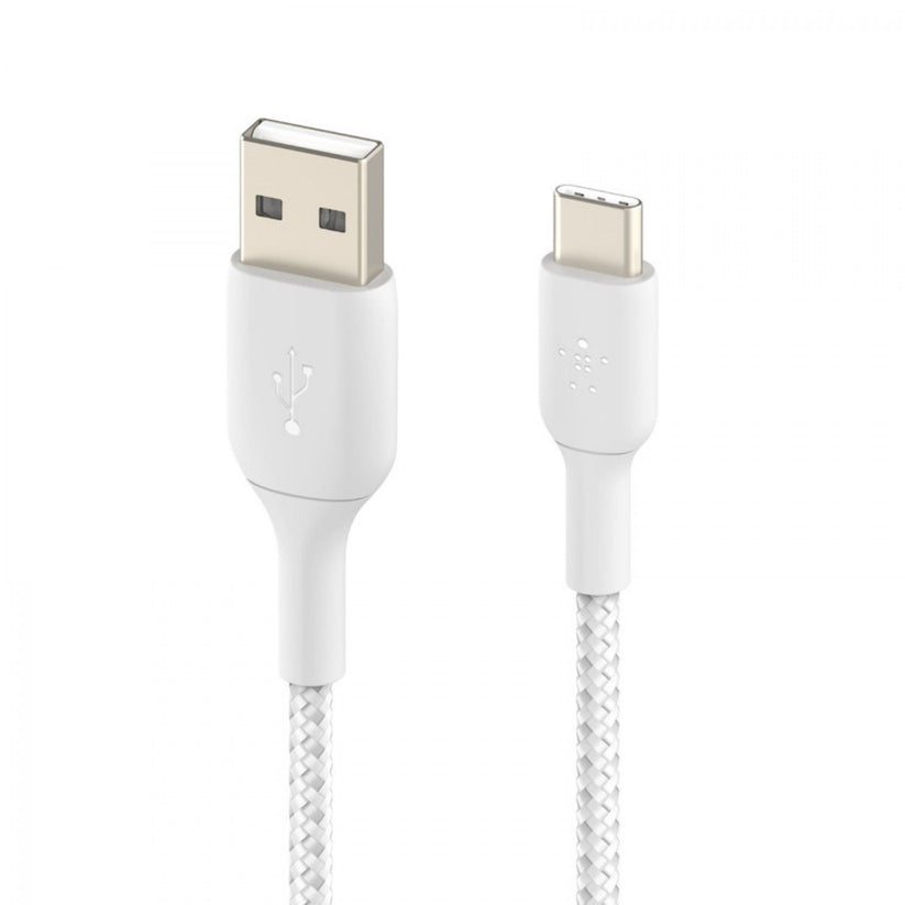 Cabo USB-A para USB-C Belkin BOOST CHARGE Braided 1 m Branco