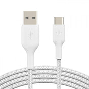 Cabo USB-A para USB-C Belkin BOOST CHARGE Braided 1 m Branco