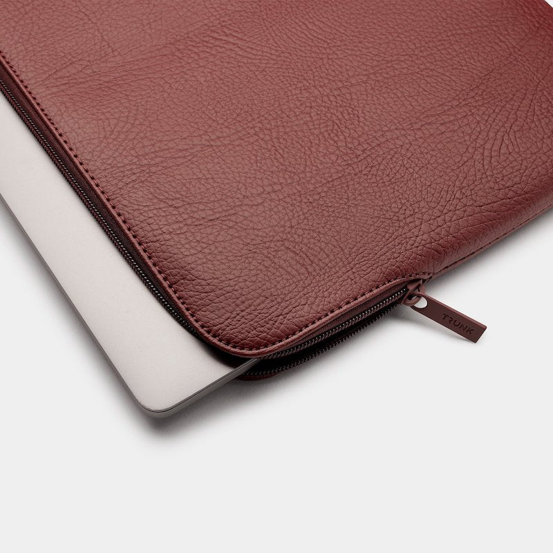 TRUNK Sleeve MB Pro e Air 13 Apple Peel Vegan Leather Wine R