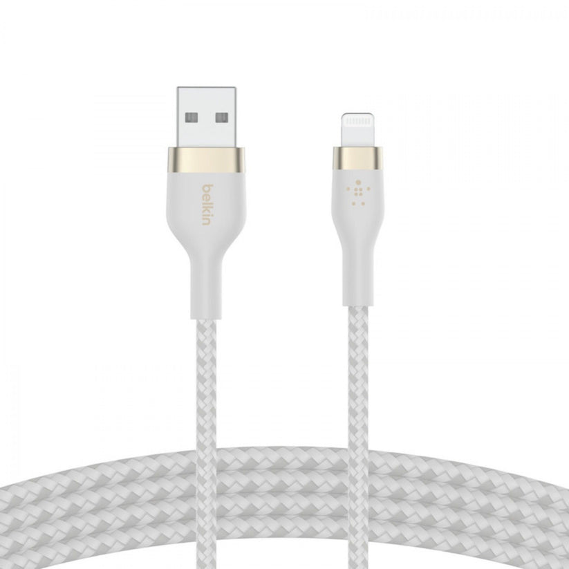 Belkin Cabo Boost CH Pro Flex Braid Sili USB-A to LTG 1M WHT