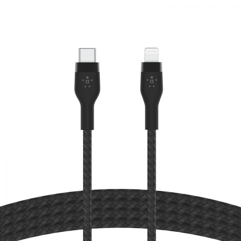 Belkin Cabo Boost CH Pro Flex Braid Sili USB-C to LTG 1M BLK