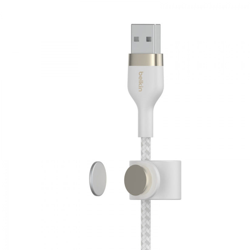 Belkin Cabo Boost CH Pro Flex Braid Sili USB-A to LTG 1M WHT