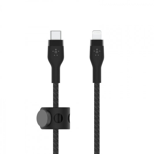 Belkin Cabo Boost CH Pro Flex Braid Sili USB-C to LTG 1M BLK