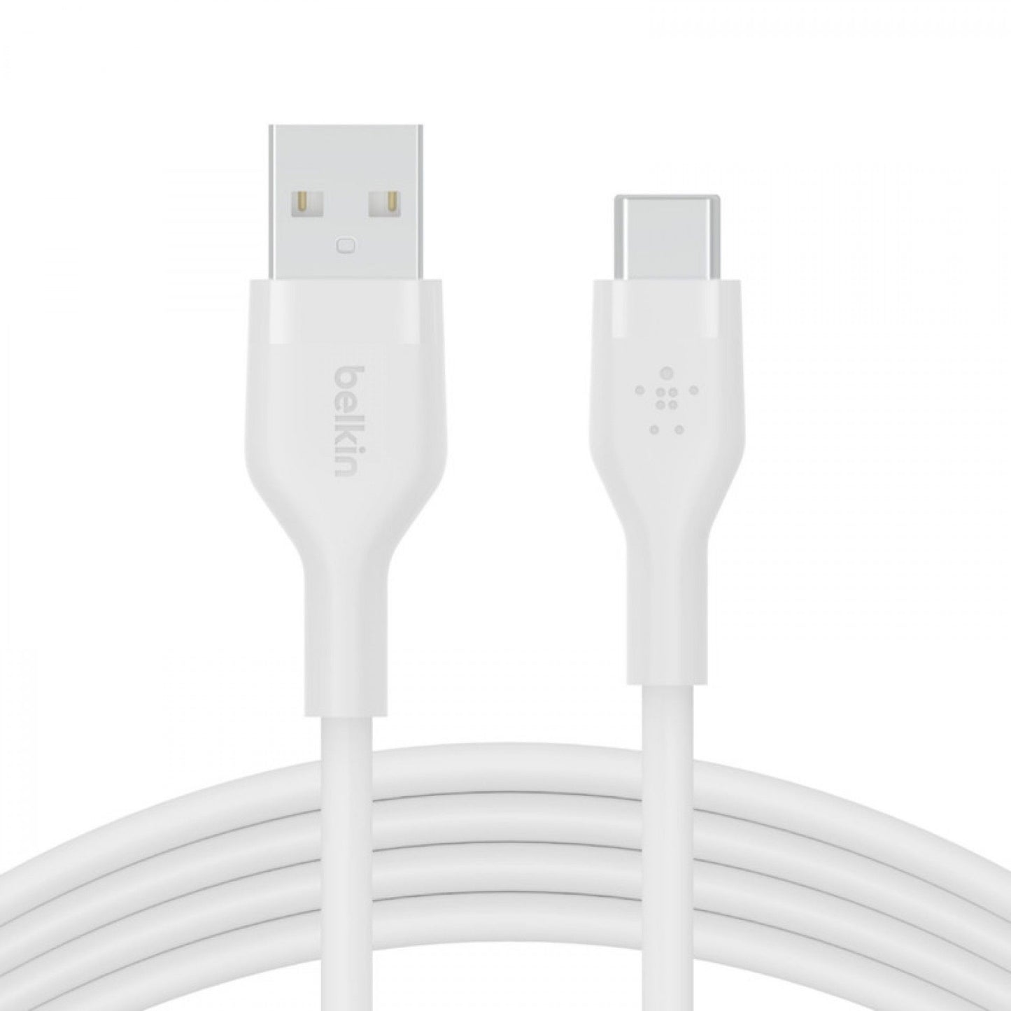 Cabo Belkin Boost Charge Flex Silicone USB-A para USB-C 1 m - Branco