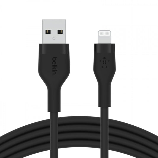 Belkin Cabo Boost Charge Flex Silic USB-A to LTG 1M BLK