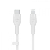 Cabo Belkin Boost Charge Flex Silicone USB-C para Lightning 1 m - Branco