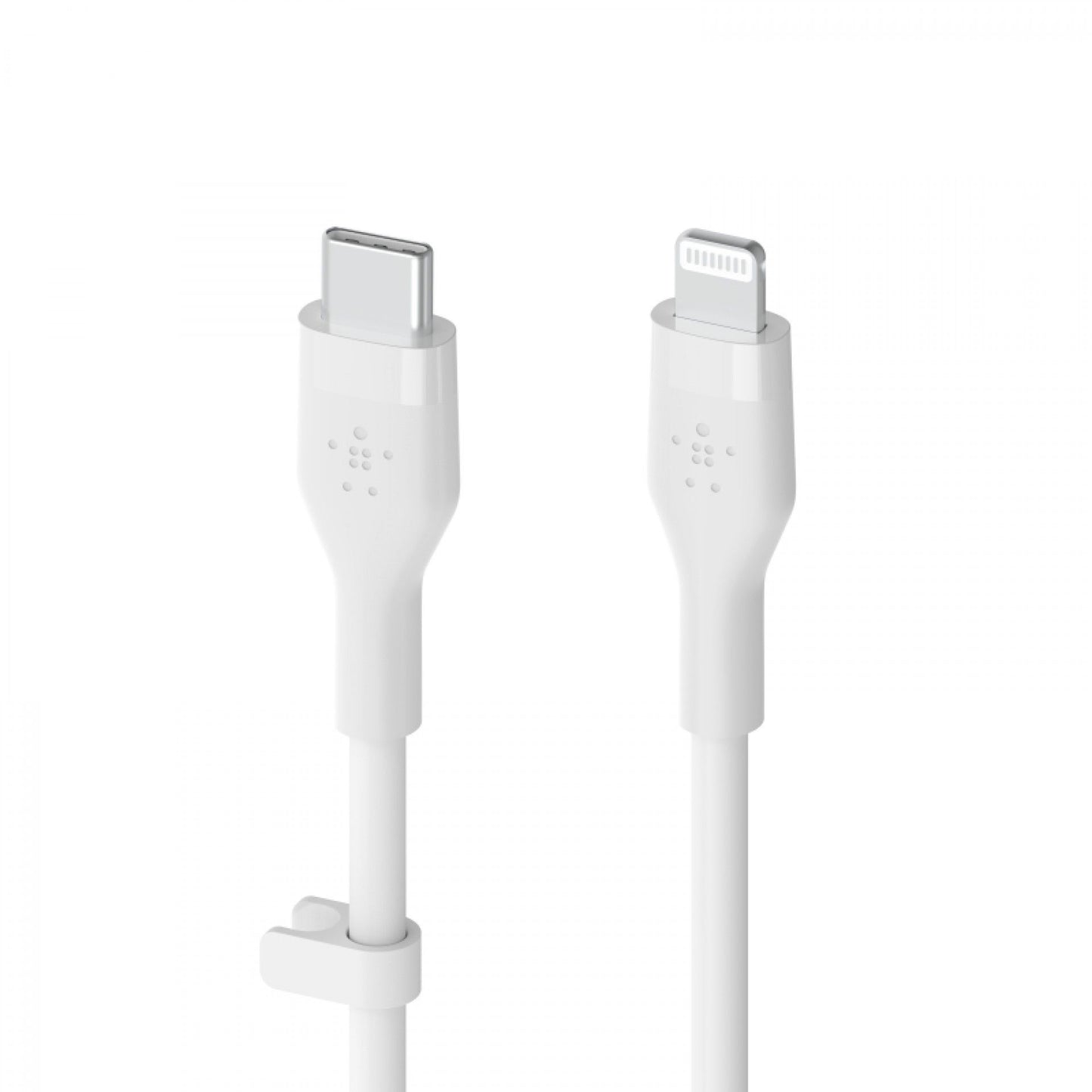 Cabo Belkin Boost Charge Flex Silicone USB-C para Lightning 1 m - Branco