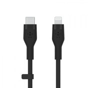 Cabo Belkin Boost Charge Flex Silicone USB-C para Lightning 2 m - Preto