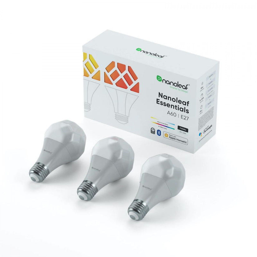 Nanoleaf - Lâmpada A60/E27 Smart Bulb (3x pack)