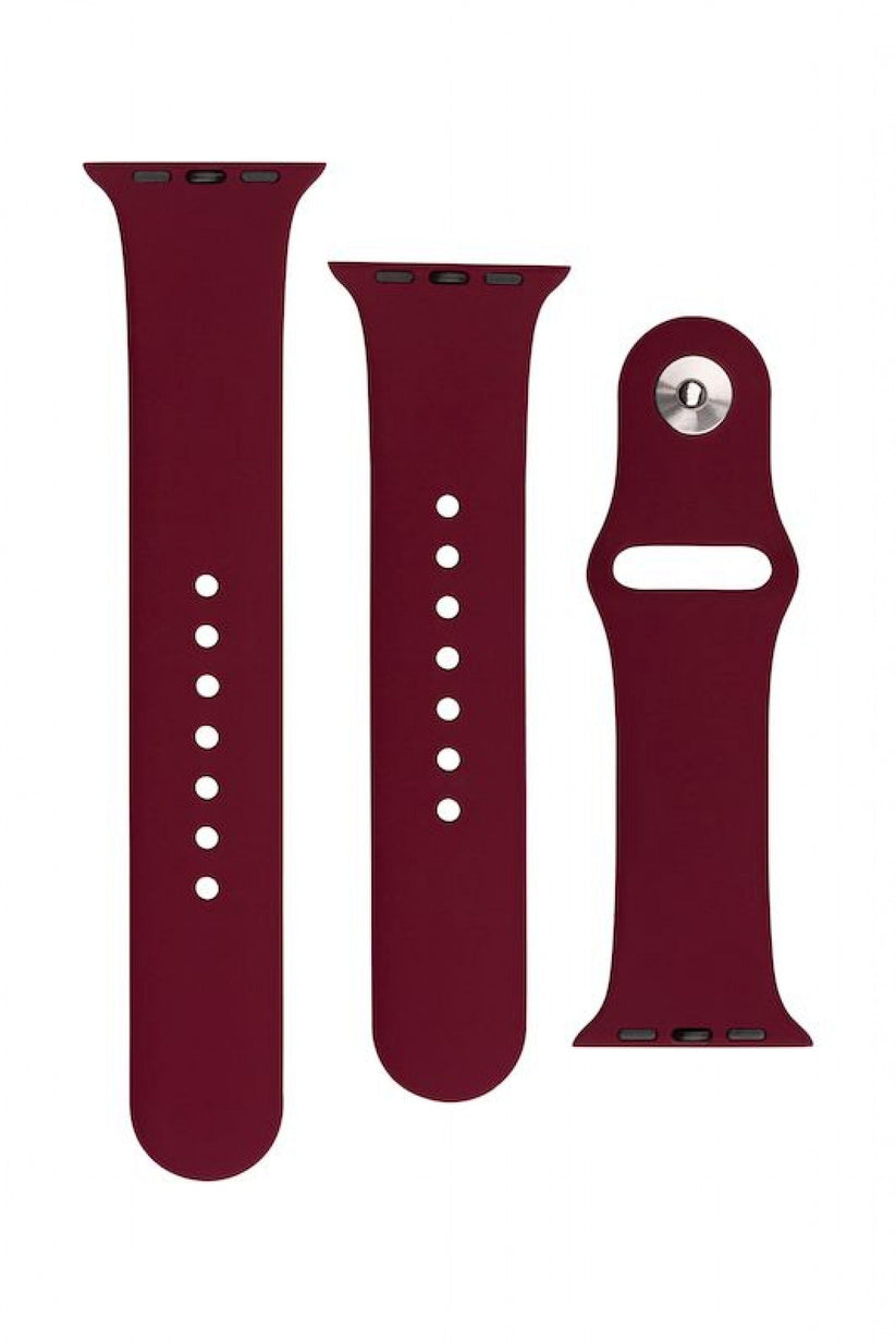 FIXED Silicone Strap Set for Apple Watch 38/40/41 mm, burgun