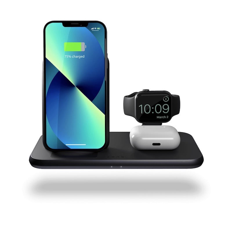 Zens Aluminium 4-in-1 Stand Wireless Charger with 45W USB