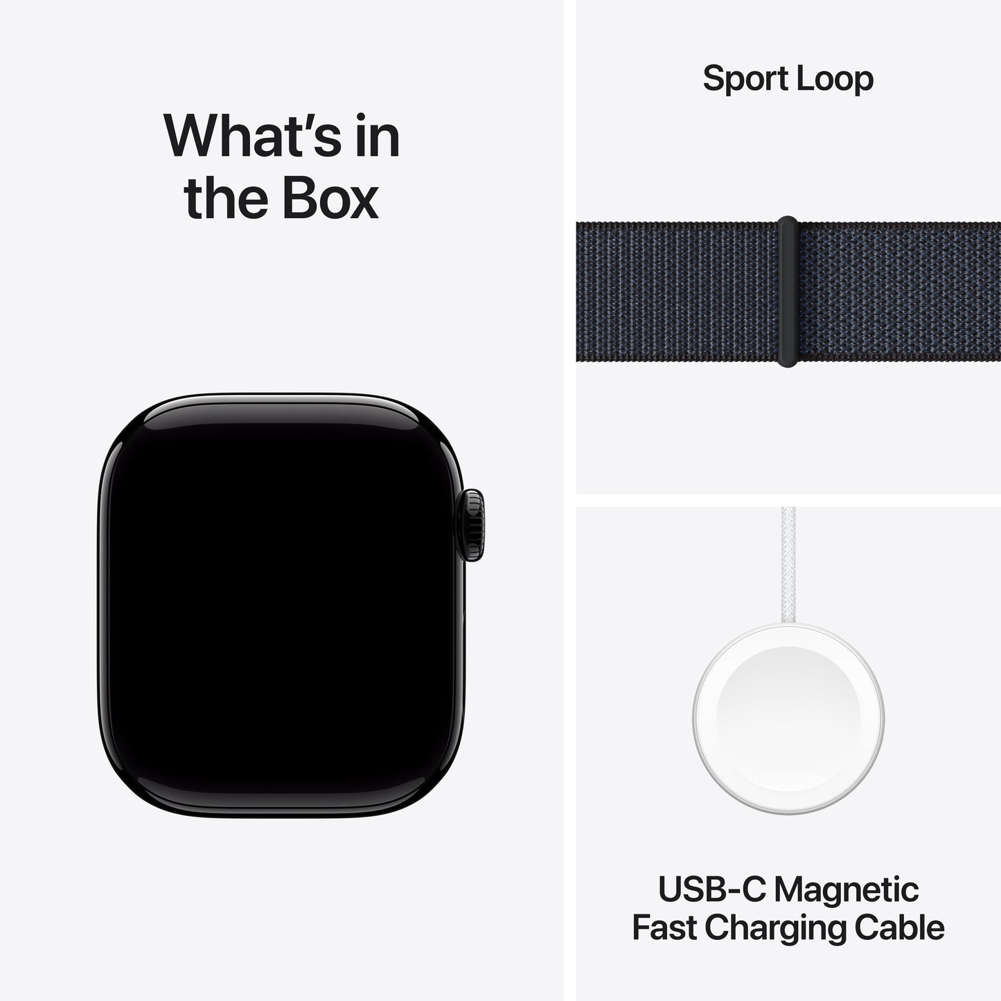 Apple Watch Series 10 GPS, Caixa em alumínio preto brilhante de 42 mm com Loop desportiva tinto