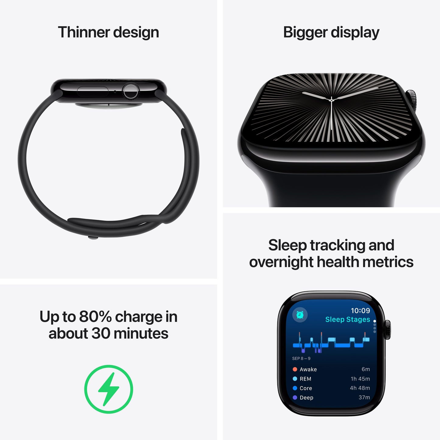 Apple Watch Series 10 GPS + Cellular, Caixa em titânio dourado de 42 mm com Loop milanesa dourada