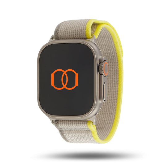 Bracelete Trail Loop para Apple Watch de 45 a 46 mm - Cinza amarelo