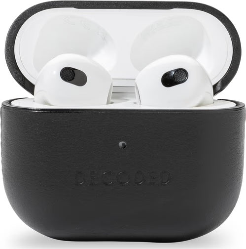 Capa DECODED em pele para AirPods 3 - Preto