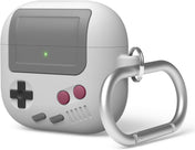 Capa para AirPods 4 retro com mosquetão - GameBoy Gray