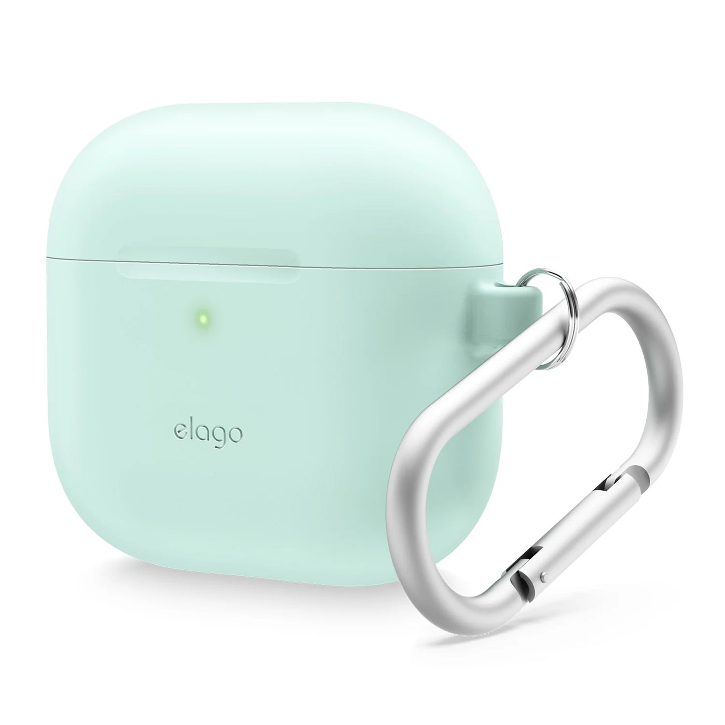 Capa para AirPods 4 silicone com mosquetão - Menta