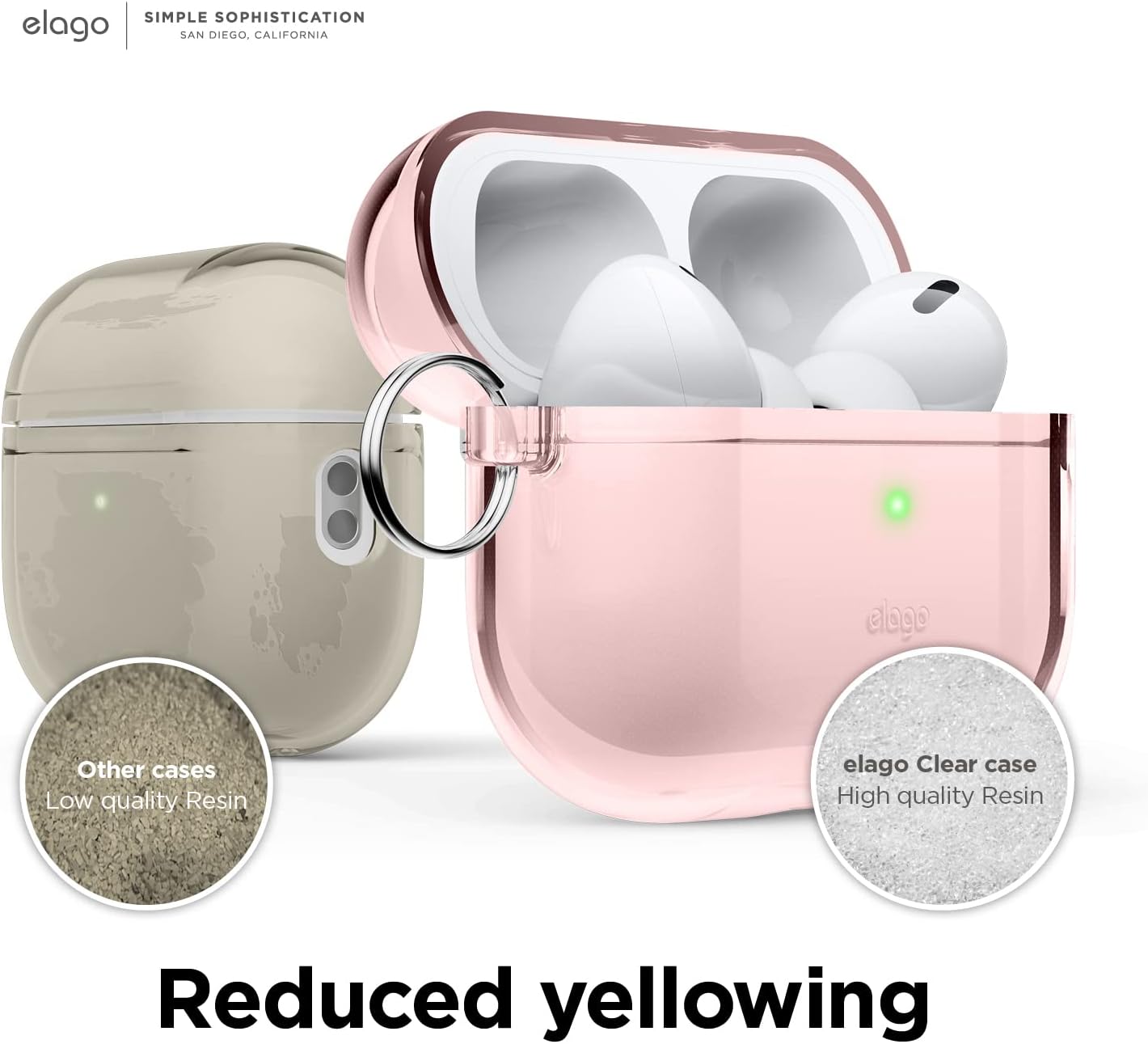 Capa para AirPods 2 TPU com mosquetão - Lovely Pink