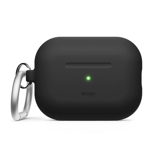 Capa para AirPods Pro 2 silicone com mosquetão - Preto