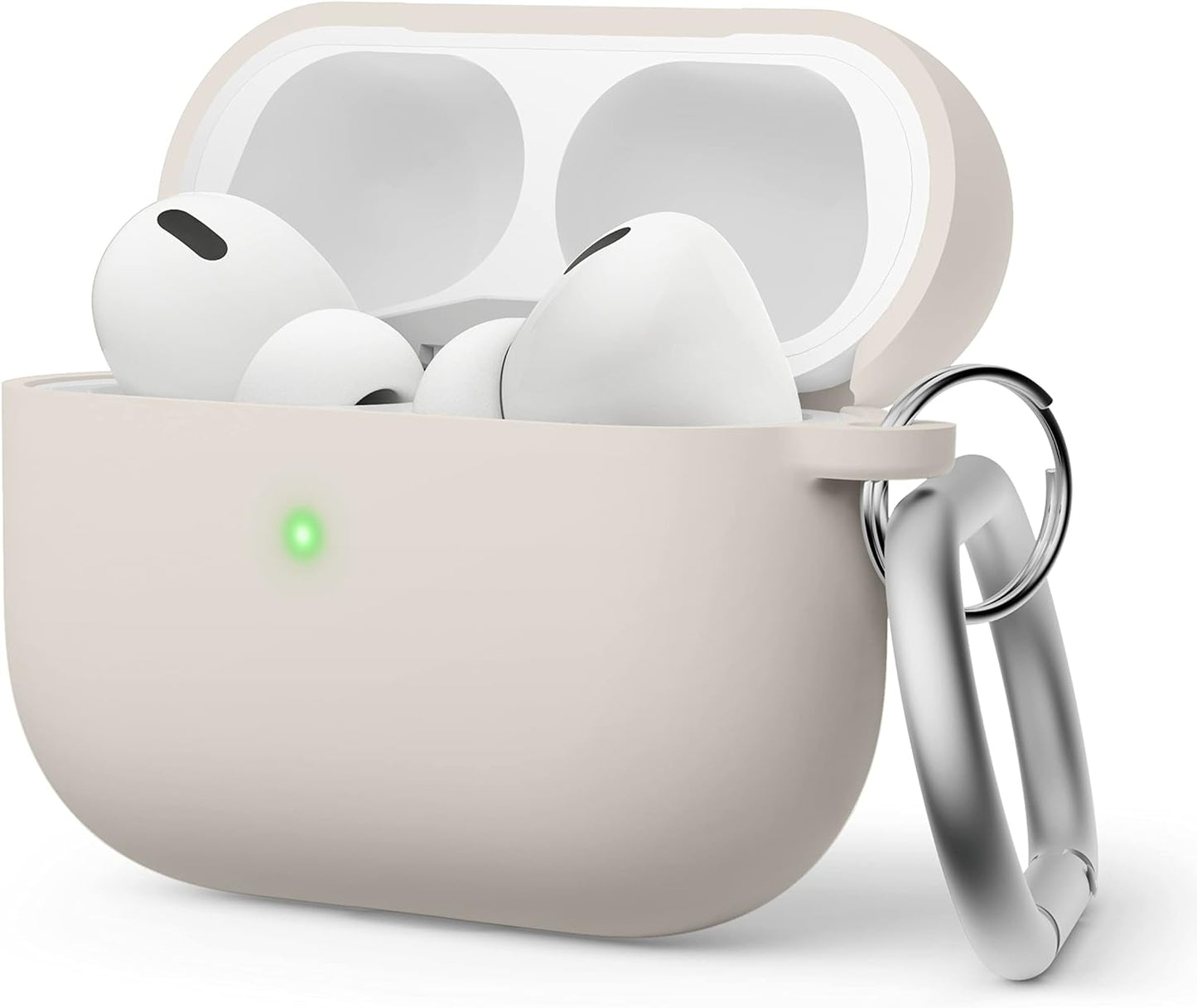 Capa para AirPods Pro 2 Liquid Hibrid com mosquetão - Pedra