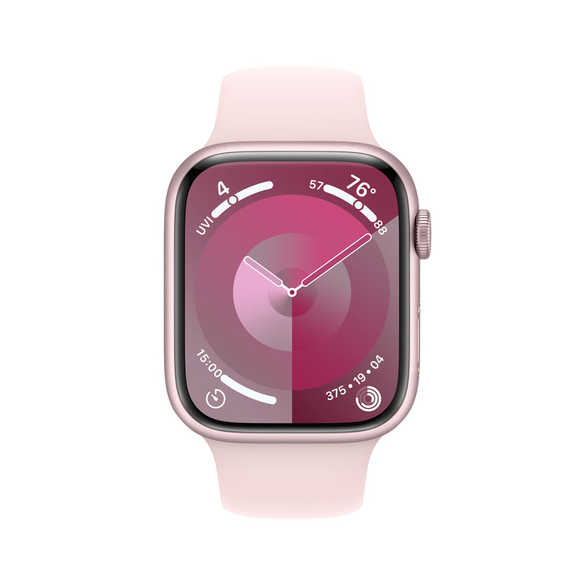 Apple_Watch_Series_9_GPS_45mm_Pink_Aluminum_Light_Pink_Sport_Band_PDP_Image_Position-2__WWEN