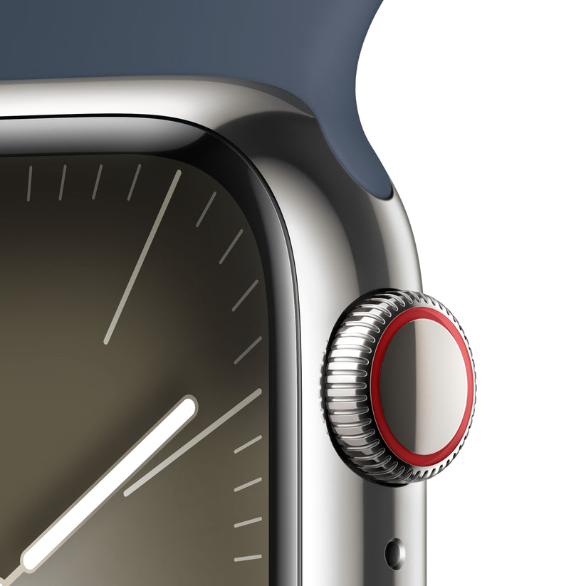 Apple_Watch_Series_9_LTE_41mm_Silver_Stainless_Steel_Storm_Blue_Sport_Band_PDP_Image_Position-3__WWEN