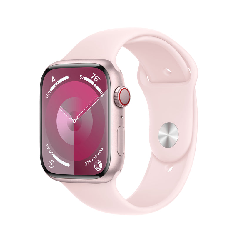 Apple_Watch_Series_9_LTE_45mm_Pink_Aluminum_Light_Pink_Sport_Band_PDP_Image_Position-1__WWEN