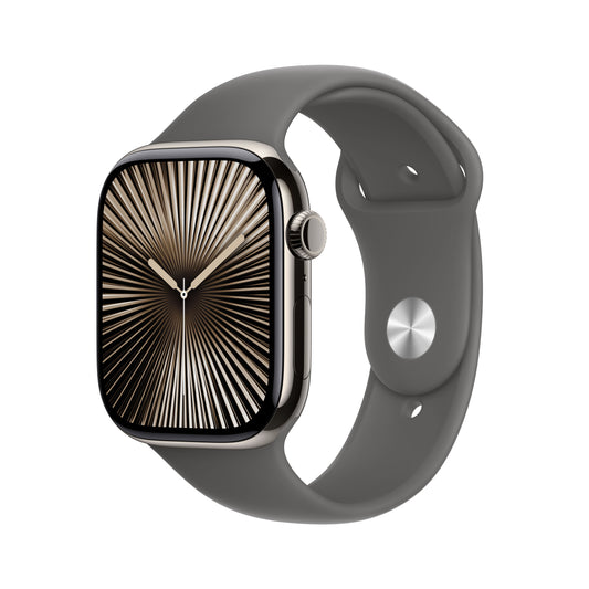 Apple_Watch_Series_10_46mm_LTE_Natural_Titanium_Sport_Band_Stone_Gray_PDP_Image_Position_1__WWEN