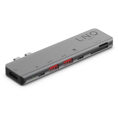 HUB Linq 2xUSB-C, 7 em 2 com HDMI - Cinzento