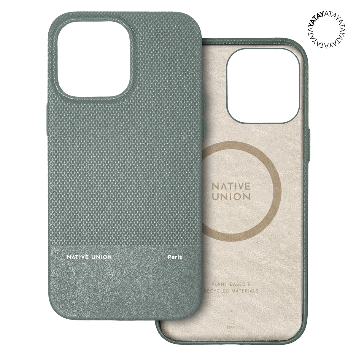 Capa Native Union (RE)CLASSIC para iPhone 15 - Slate Green