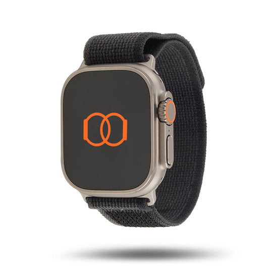 Bracelete Sport Loop Trail para Apple Watch de 44 a 49mm - Cinza / preto