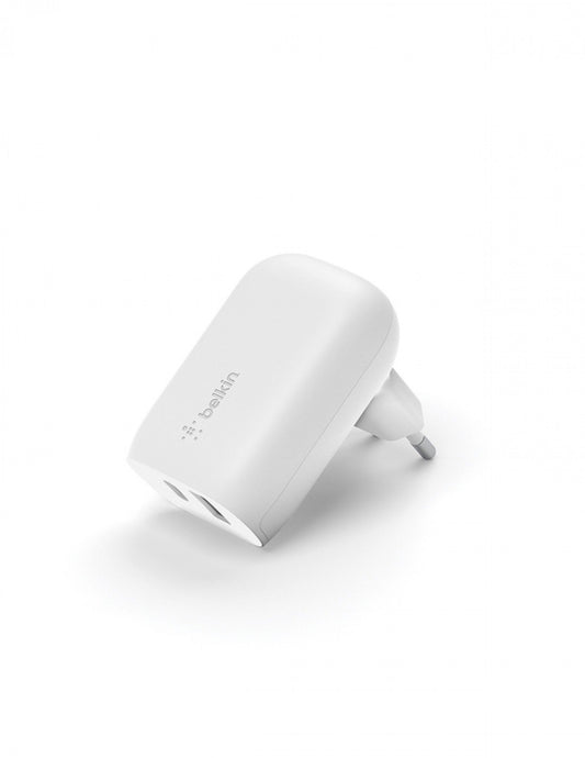 Carregador de parede duplo com 37W (25W USB-C & 12W USB-A)