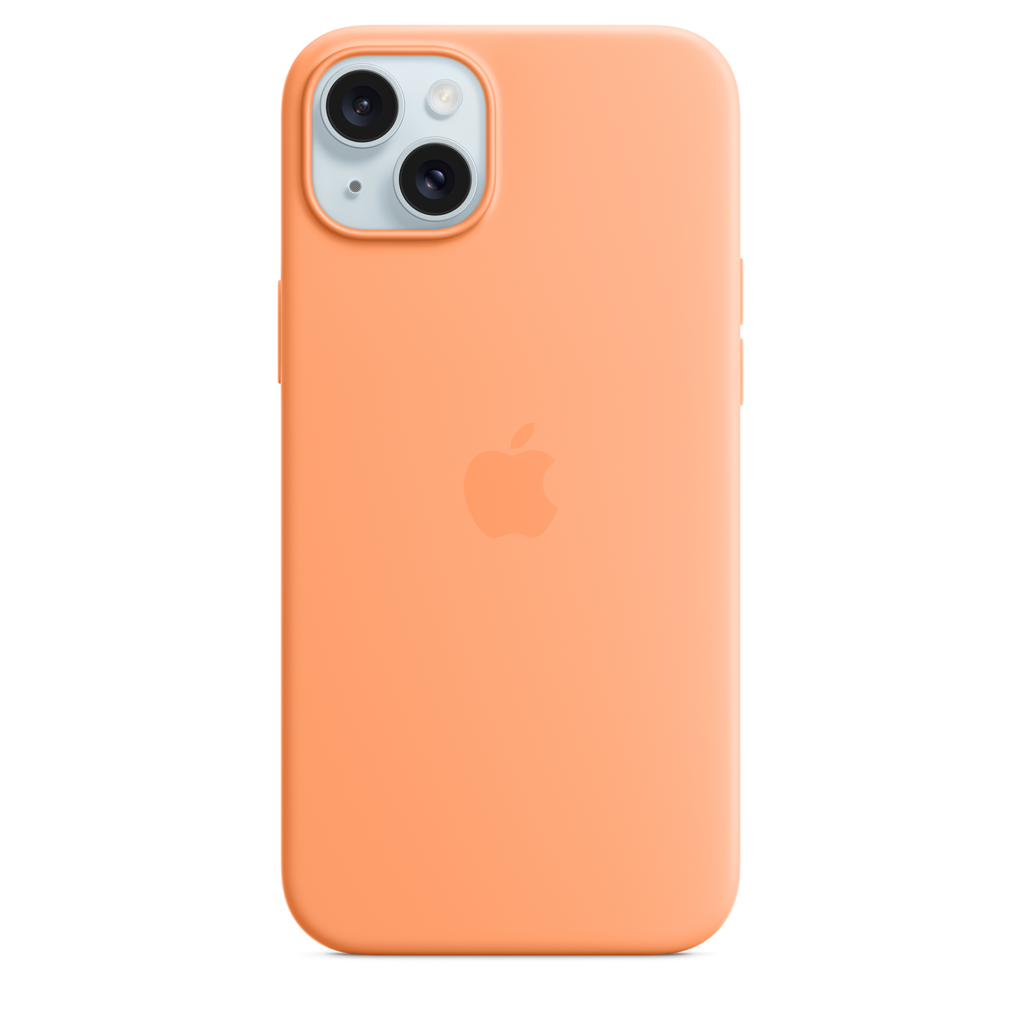 Capa em silicone com MagSafe para iPhone 15 Plus - Sorvete de laranja