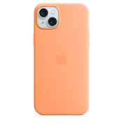 Capa em silicone com MagSafe para iPhone 15 Plus - Sorvete de laranja