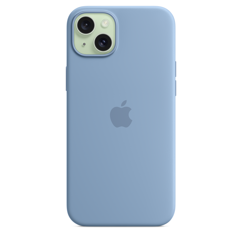 Capa em silicone com MagSafe para iPhone 15 Plus - Azul‑inverno