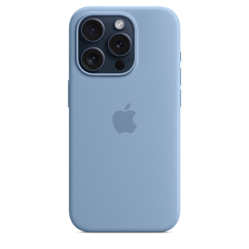 Capa em silicone com MagSafe para iPhone 15 Pro - Azul‑inverno