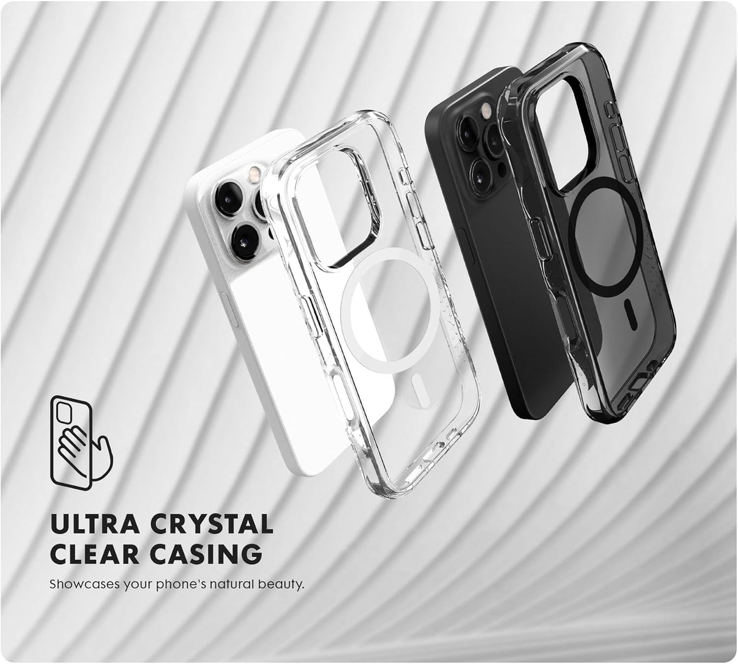 Capa para iPhone 16 Pro Max Crystal Matter X Laut - Black Crystal